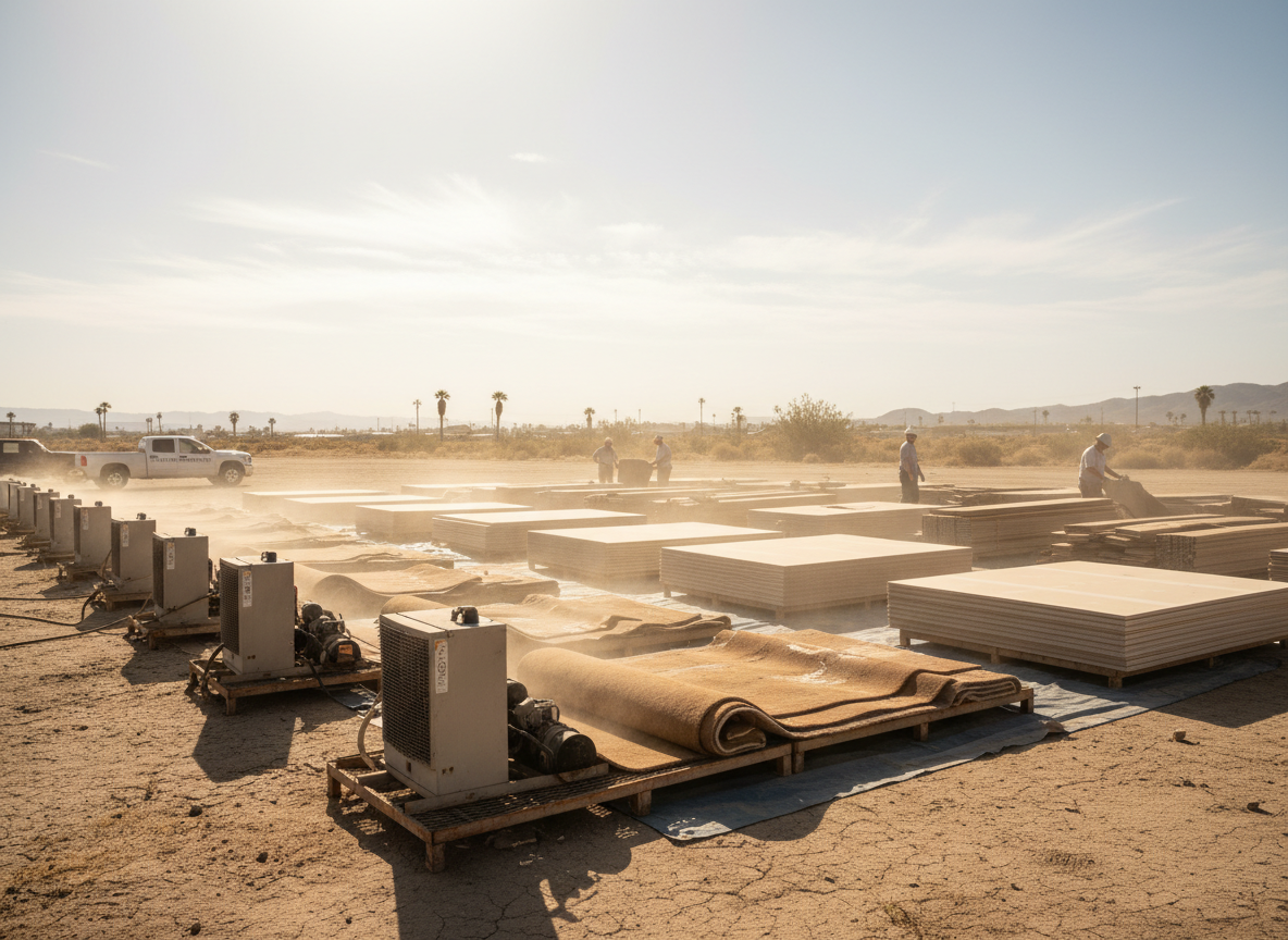 Drying Wet Materials in Littlerock's Arid Summer Conditions